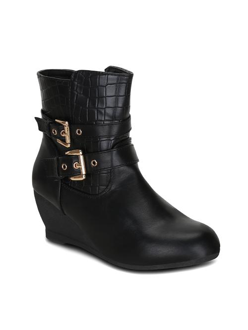 black synthetic ankle boot - 12244698 - Very Small Image - 1