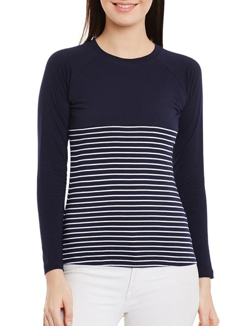 long sleeved striped tee - 12244722 - Very Small Image - 1