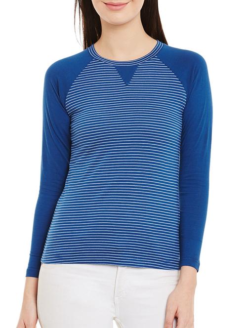 raglan sleeved striped tee - 12244731 - Very Small Image - 1