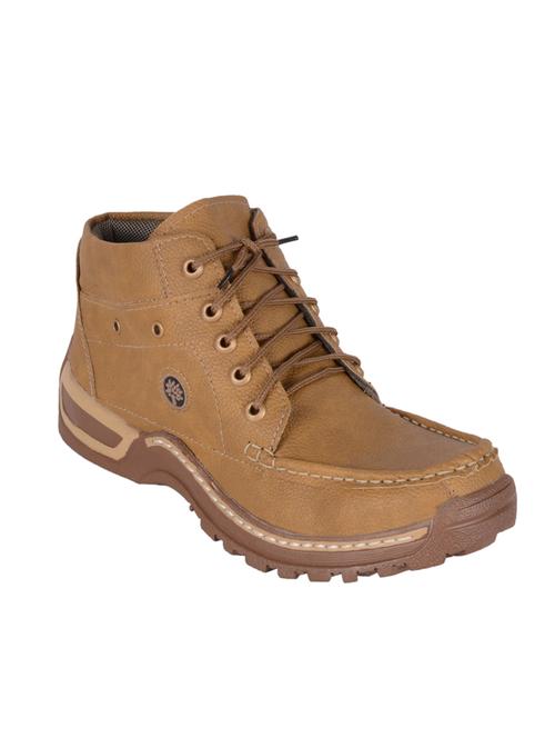 brown synthetic lace up boots - 12245262 - Very Small Image - 1