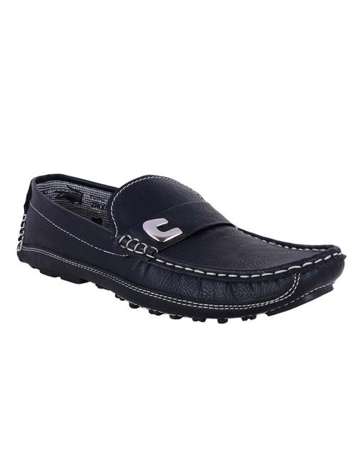 black synthetic slip on loafers - 12245752 - Very Small Image - 1