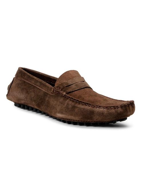brown leather slip on loafers - 12247496 - Very Small Image - 1