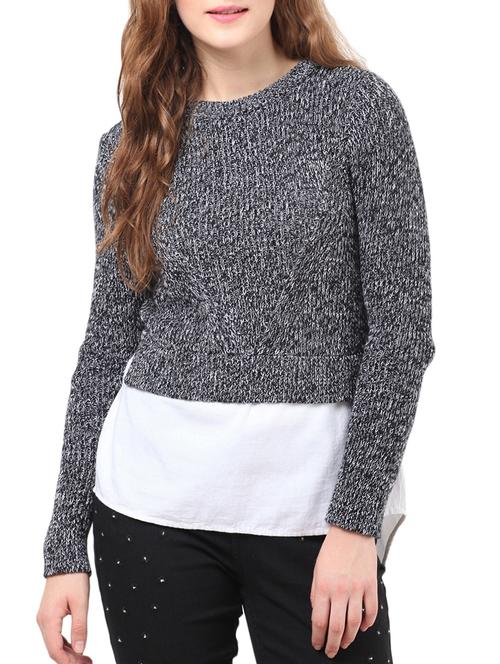 grey and white acrylic pullover - 12247843 - Very Small Image - 1