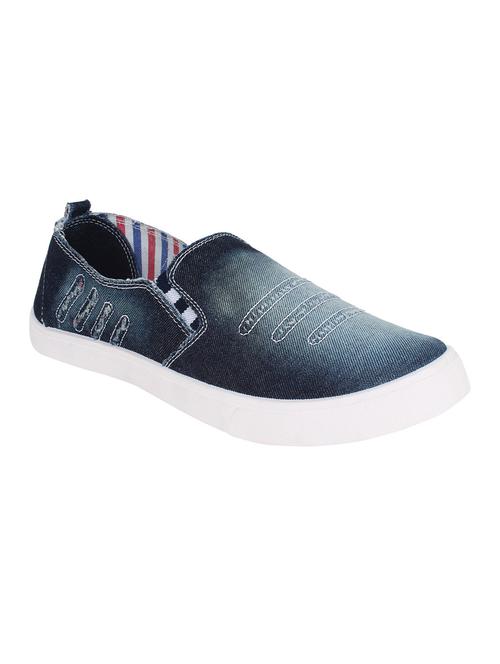 blue canvas slip on shoes - 12250036 - Very Small Image - 1