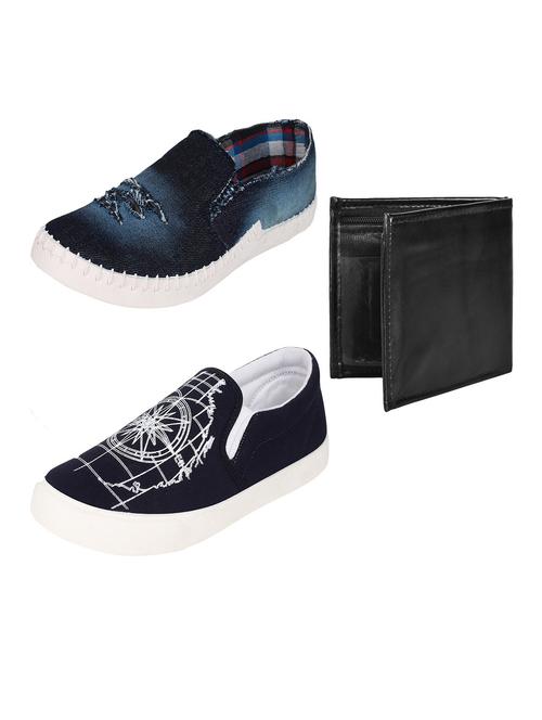 combo casual shoes with wallet - 12250047 - Very Small Image - 1