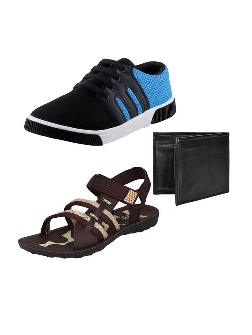 combo casual shoe with sandal & wallet - 12250051 - Very Small Image - 1
