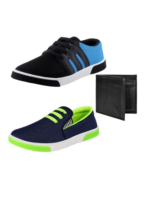 combo casual shoes with wallet - 12250053 - Very Small Image - 1
