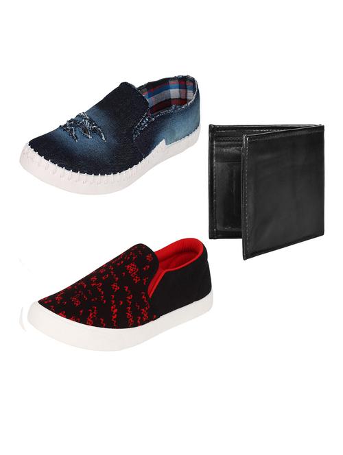 combo casual shoes with wallet - 12250054 - Very Small Image - 1
