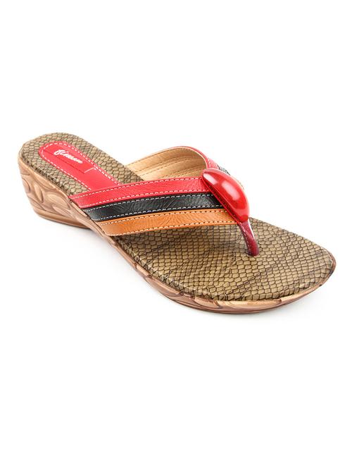red leatherette heel sandals - 1225033 - Very Small Image - 1