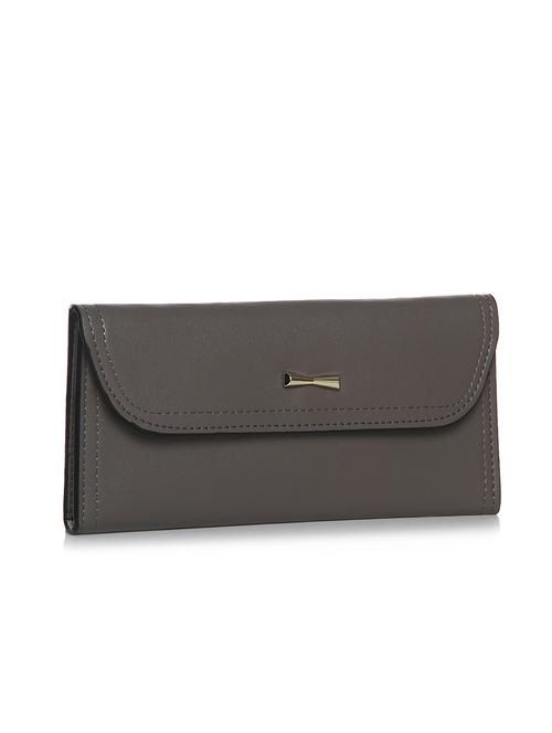 grey leatherette clutch - 12251114 - Very Small Image - 1