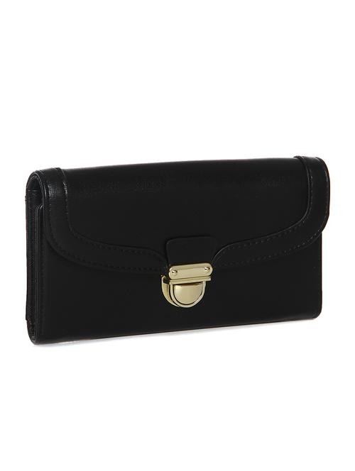 black textured leatherette clutch - 12251540 - Very Small Image - 1