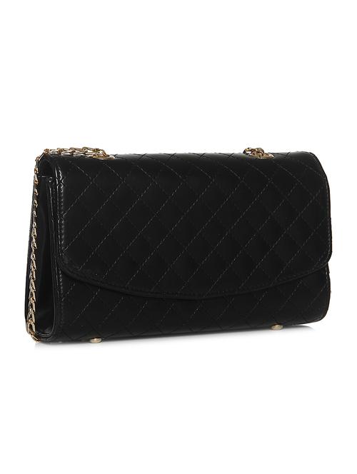 black quilted leatherette clutch - 12252656 - Very Small Image - 1