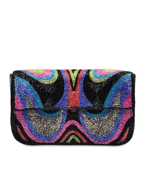 Multicolor silk embellished clutch - 1225288 - Very Small Image - 1