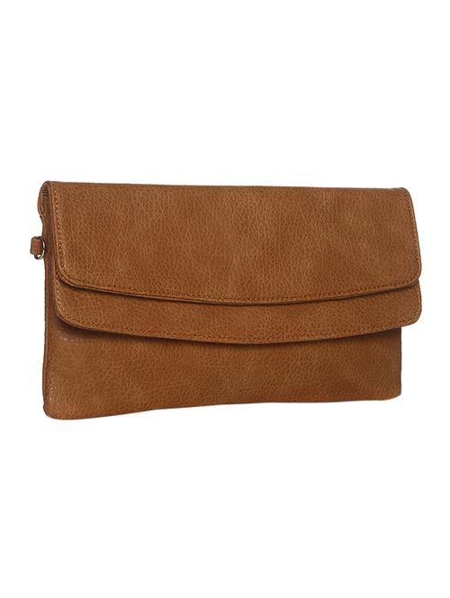 brown leatherette clutch - 12253130 - Very Small Image - 1