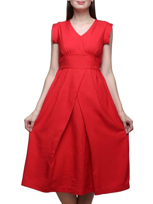 red cotton dress - 12253692 - Very Small Image - 1