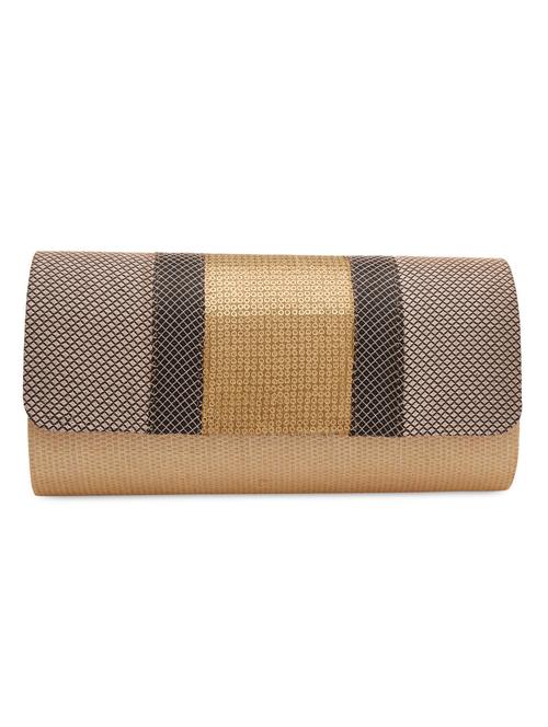 gold and beige sequined sling bag - 1225418 - Very Small Image - 1