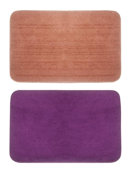 set of 2 micro fiber spa bath mat with rubber backing - 12254255 - Very Small Image - 1