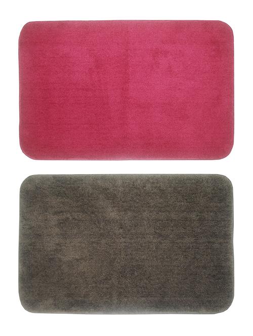 set of 2 micro fiber spa bath mat with rubber backing - 12254258 - Very Small Image - 1