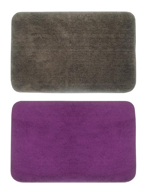 set of 2 micro fiber spa bath mat with rubber backing - 12254259 - Very Small Image - 1