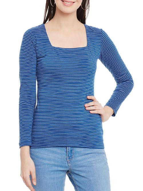 square neck striped tee - 12257516 - Very Small Image - 1