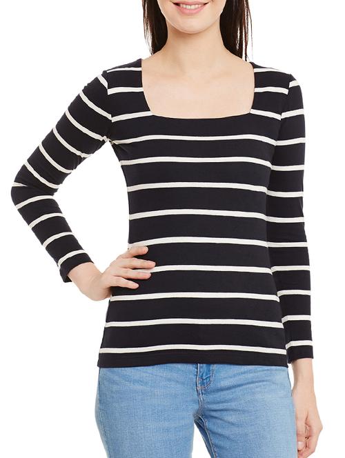 square neck striped tee - 12257521 - Very Small Image - 1