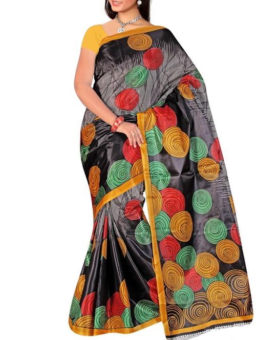 yellow silk saree - 12257859 - Very Small Image - 1