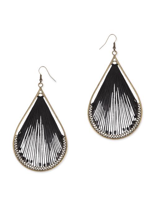 Diva Walk black drop earrings - 12258488 - Very Small Image - 1