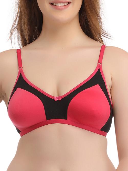 pink cotton tshirt bra - 12258963 - Very Small Image - 1