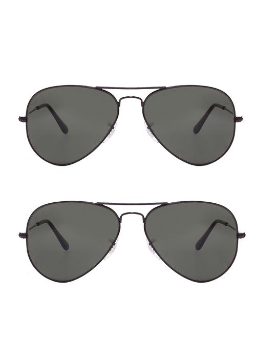 black metal aviator men sunglass - 12259304 - Very Small Image - 1