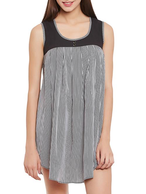 black crepe nighty - 12259523 - Very Small Image - 1