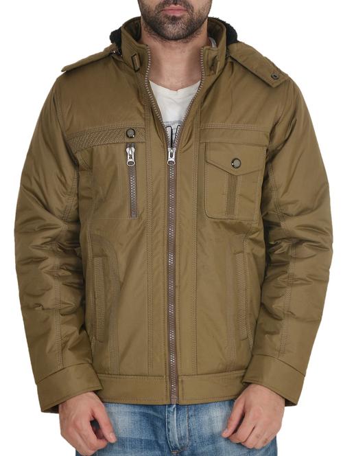 brown polyester casual jacket - 12260181 - Very Small Image - 1