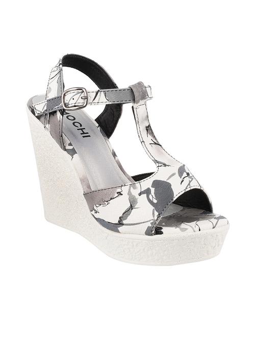 white ankle strap synthetic wedge - 12261185 - Very Small Image - 1