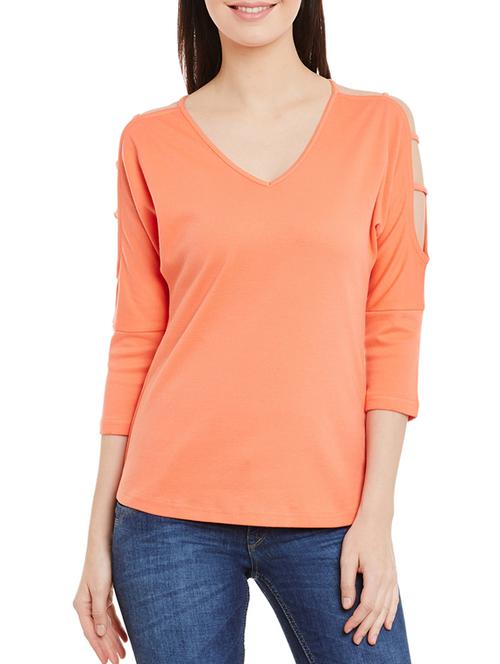 ladder cut out v neck top - 12264217 - Very Small Image - 1