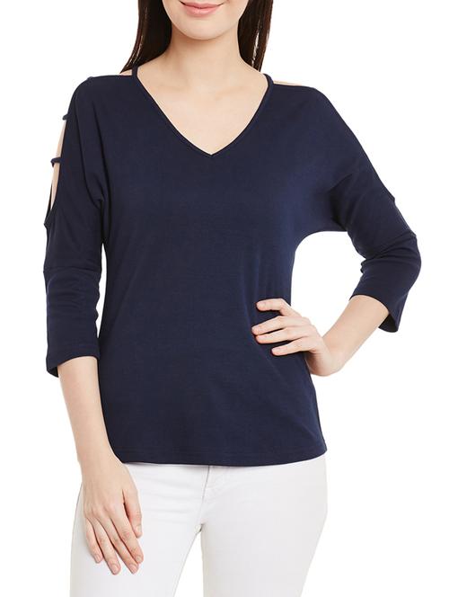 ladder cut out v neck top - 12264219 - Very Small Image - 1