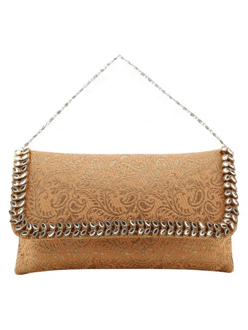 gold shimmer clutch with sling - 12264522 - Very Small Image - 1
