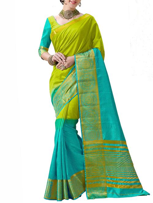 multi colored art silk saree with blouse - 12265508 - Very Small Image - 1