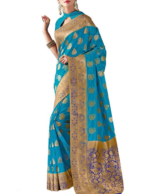 multi colored art silk saree with blouse - 12265555 - Very Small Image - 1