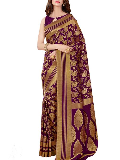 multi colored art silk saree with blouse - 12265558 - Very Small Image - 1
