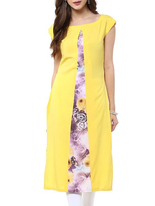printed straight kurta - 12266563 - Very Small Image - 1