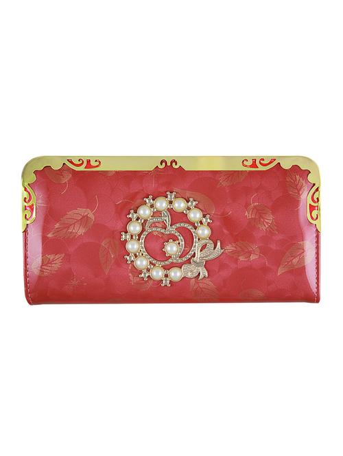 red leatherette embellished wallet - 12266876 - Very Small Image - 1