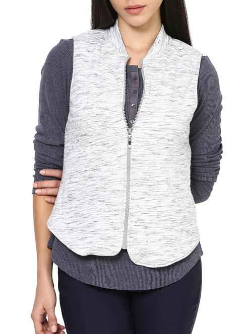 solid grey fleece sweatshirt - 12267068 - Very Small Image - 1