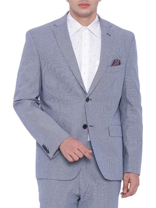 blue cotton formal blazer - 12268457 - Very Small Image - 1