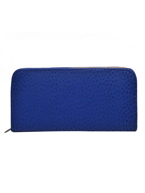 blue leatherette textured clutch - 12268490 - Very Small Image - 1