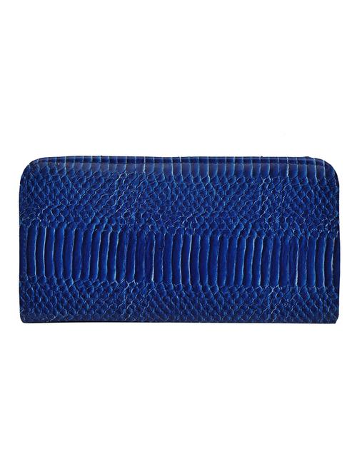 blue leatherette textured clutch - 12268506 - Very Small Image - 1