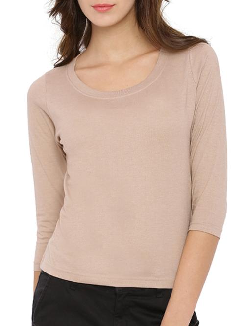 women's plain round neck t-shirt - 12269301 - Very Small Image - 1