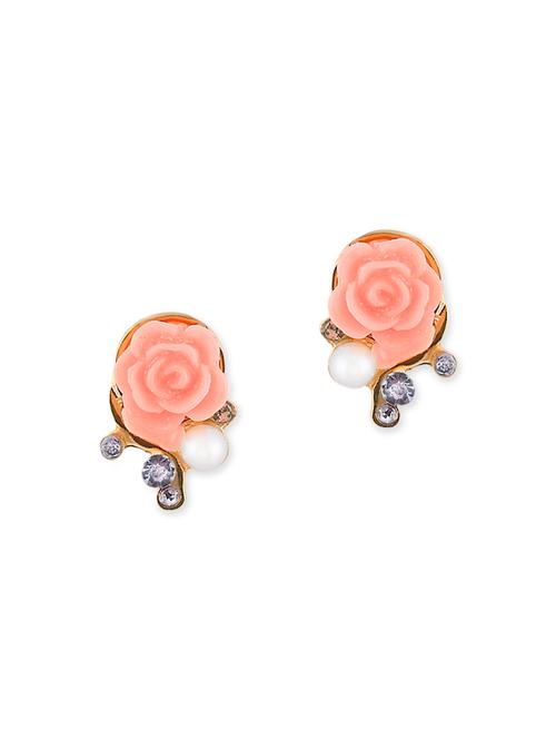 pink metal studs earring - 12272144 - Very Small Image - 1