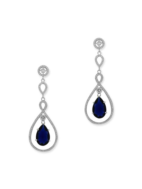 blue silver drop earrings - 12272414 - Very Small Image - 1