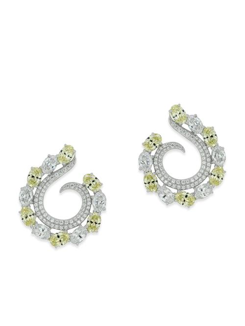 white silver studs earrings - 12272446 - Very Small Image - 1