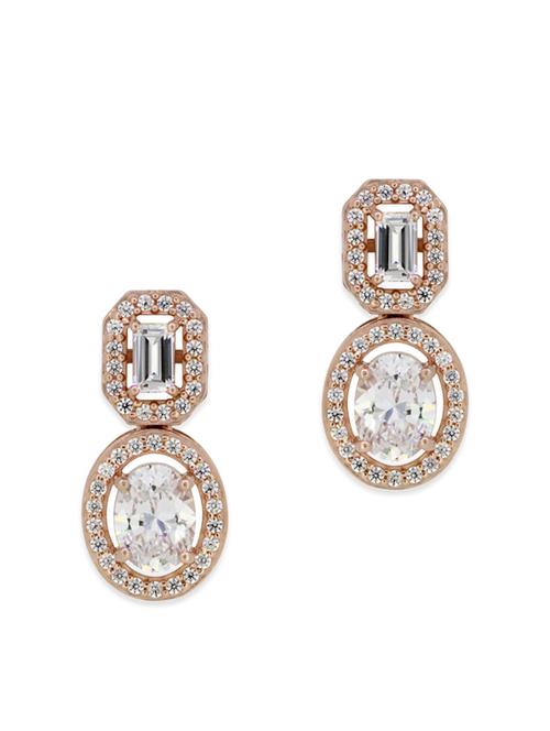 white silver drop earrings - 12272455 - Very Small Image - 1