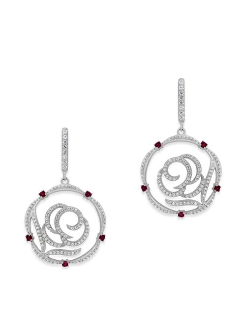 white silver drop earrings - 12272457 - Very Small Image - 1